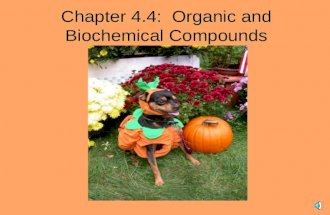 Chapter 4.4: Organic and Biochemical Compounds Organic Compounds Covalently bonded Carbon compounds Almost always contain hydrogen.