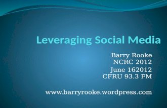 Barry Rooke NCRC 2012 June 162012 CFRU 93.3 FM .