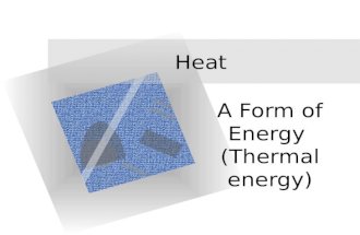Heat A Form of Energy (Thermal energy) 12.1 Temperature & Thermal Energy Objectives Explain heat using the Kinetic-Molecular Theory Define temperature.