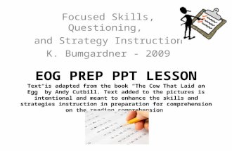 EOG PREP PPT LESSON Text is adapted from the book “The Cow That Laid an Egg” by Andy Cutbill. Text added to the pictures is intentional and meant to enhance.