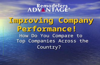Improving Company Performance! How Do You Compare to Top Companies Across the Country?