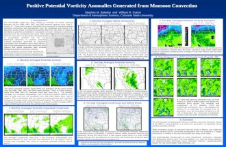 Positive Potential Vorticity Anomalies Generated from Monsoon Convection Stephen M. Saleeby and William R. Cotton Department of Atmospheric Science, Colorado.