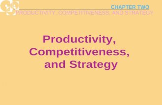 CHAPTER TWO PRODUCTIVITY, COMPETITIVENESS, AND STRATEGY Productivity, Competitiveness, and Strategy.