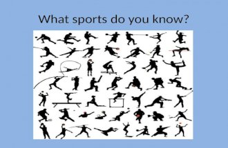 What sports do you know?. SPORTS CATEGORIES We can divide sports according to: 1.the number of participants: individual sport team sport 2. the participants’