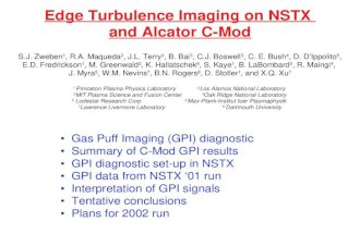 Gas Puff Imaging (GPI) diagnostic Summary of C-Mod GPI results GPI diagnostic set-up in NSTX GPI data from NSTX ‘01 run Interpretation of GPI signals Tentative.