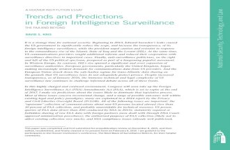Trends and Predictions in Foreign Intelligence Surveillanced