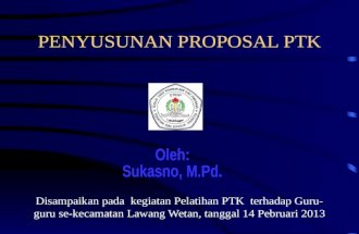 Penyusunan Proposal PTK