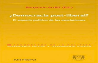 Democracia Postliberal El Espacio Político de las asociaciones
