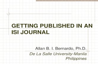 Getting Published in Isi Journal