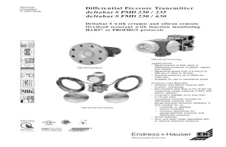 Pressure Transmitter Deltabar Pmd230 Pmd230 Endress Hauser