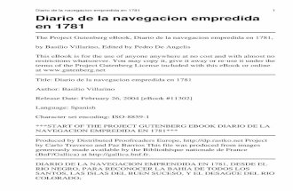 Diario de La Navegacion Empredida en 1781