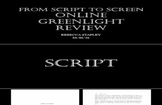 From Script to ScreenU