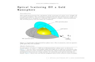Optical scattering of Gold Nanosphere