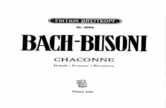 Bach-Busoni Chaconne