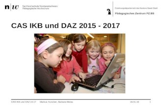 CAS IKB und DAZ 2015 - 2017 16.01.16CAS IKB und DAZ 15-17 Markus Hunziker, Barbara Weiss1.