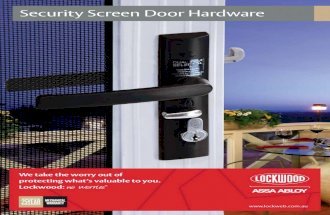 Lockwood Security Screen Door Hardware Catalogue