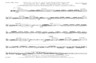Bryant Concerto for Alto Sax Solo Perusal