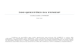 VUNESP 500 Exercicios Português