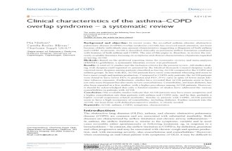 COPD 85363 Clinical Characteristics of the Asthma Copd Overlap Syndrome 072715