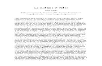 Le Système Et l'Idée - Boulez