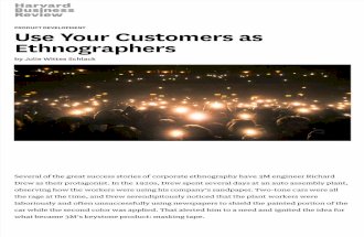 Use Your Customers as Ethnographers