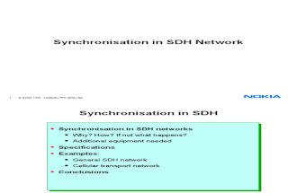 Synchronization in SDH network
