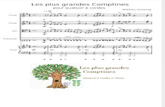 Les Plus Grandes Comptines the Famous Rhymes - Medley for String Quartet Piano WATCH the YOUTUBE VIDEO for a BETTER SOUND - Link in Description