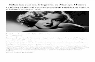 Subastan Curiosa Fotografía de Marilyn Monroe