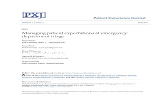 Managing Patient Expectations at Emergency Department Triage