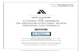 AWWA C218-1999 Coating the Exterior of Aboveground Steel Water Pipelines and Fittings