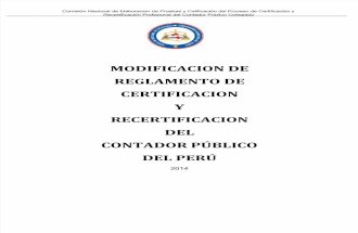 Reglamento de Certificacion y Recertificacion Modificado (1)