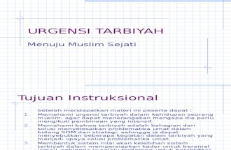 33. Urgensi Tarbiyah