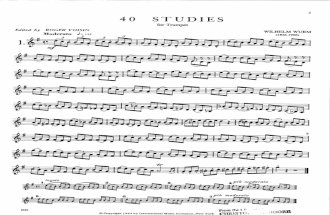 Wilhelm Wurm - 40 Studies for Trumpet