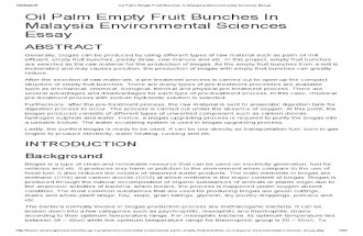 Oil Palm Empty Fruit Bunches in Malaysia Environmental Sciences Essay