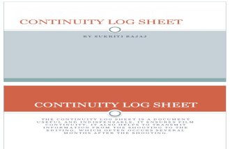 Continuity Log Sheet