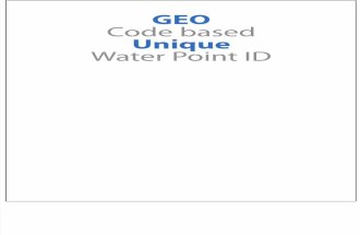 GEO CODE based unique water point ID
