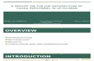A Report on the Job Satisfaction of Casaa