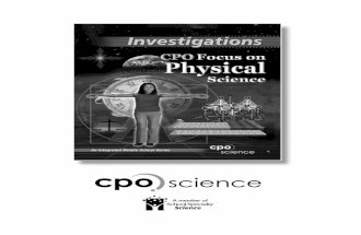 CPO Focus on Physical Science Investigations