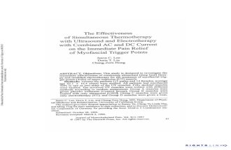 1997 the Effectiveness of Simultaneous Thermotherapy With Ultrasound and Electrotherapy With Combined AC and DC Current on the Immediate Pain Relief of Myofascial Trigger Points
