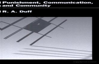 Duff - Punishment Communication and Community