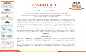 Acuerdo 042 de 2015 Reglamento de Prácticas Empresariales Unimeta