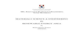 Novel materials in renewable energy