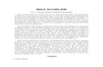 Sobre el pensamiento de Max Scheler