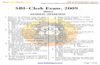 SBI Clerk Exam, 2009-II