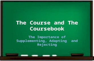 The Course and the Coursebook