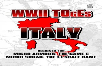 Wwii to&Es - Italy