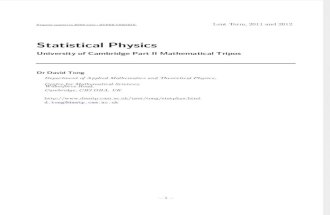 Thermodynamics and Statistical