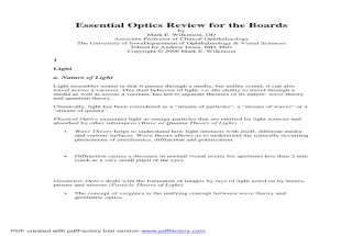 Essential Optics Review for the Boards