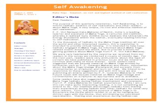 Self Awakening Vol 2 Issue 1