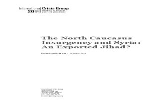 238 the North Caucasus Insurgency and Syria an Exported Jihad
